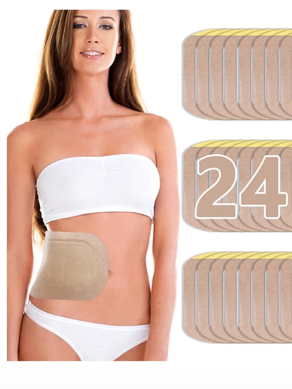 🆕CASTOR OIL Detox PACKS: Neutral Beige Adhesive Skin Patch - 24 Pack